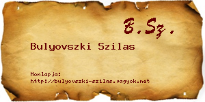 Bulyovszki Szilas névjegykártya